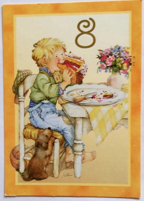 LISI MARTIN-ONNITTELUKORTTI 8-v POJALLE-KULKEMATON