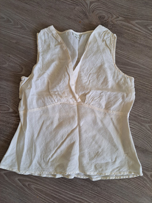 Luonnonvaalea pellava toppi koko 42