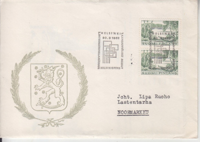 Erikoisleima 20.9-1962 Helsinki.