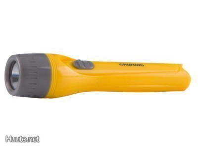 Grundig Led Tech, 15.5cm taskulamppu, keltaharmaa *UUSI*