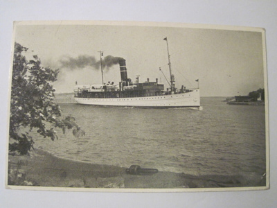 VANHA Postikortti Laiva Oihonna 1957