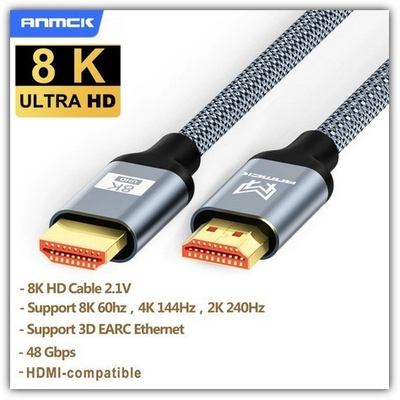 Superlaadukas 8K HDMI-yhteensopiva 2.1 8K 60HZ 3D -kaapeli