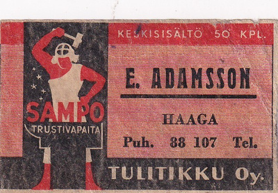 Helsinki ,Haaga, E. Adamsson ,  Sampo   3/5