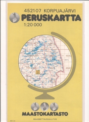 Peruskartta 1:20 000 Korpuajärvi