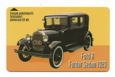 Finnet-yhtiöt Puhelinkortti FORD A FORDOR SEDAN 1929
