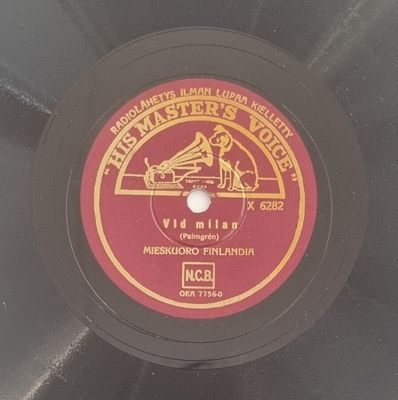 Savikiekko 1939 - Mieskuoro Finlandia - HMV X 6282