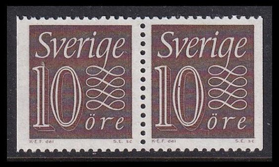 Ruotsi 519DD ** 10 öre tummanruskea (1964)