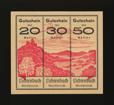 Itävalta 20, 30, 50 Heller, Lichtenbuch, 2. painos