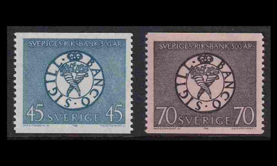 Ruotsi 603-4 ** Keskuspankki 300v (1968)