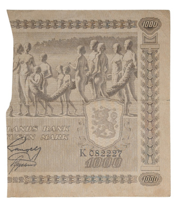 1000 Markkaa 1922 OIKEA PUOLI
