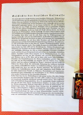 Saksan Luftwaffe historia dokumentti A4 paperi ja kuva