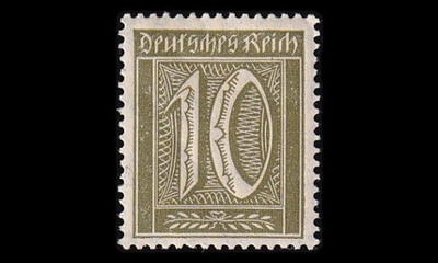 Reich 159 ** Käyttösarja 10 Pf Wz1 (1921)
