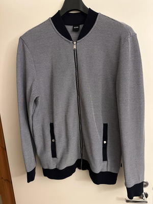 Hugo Boss siniharmaa miesten neuletakki (XL)