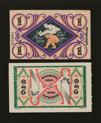Saksa Notgeld 1, 2 Mark, Bielefeld 1918