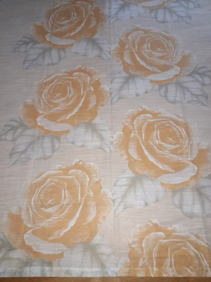 Ruusukuvioiset verhot 230x150cm x2kpl