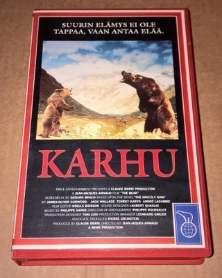 KARHU THE BEAR VHS NORDIC FILM OY 1989