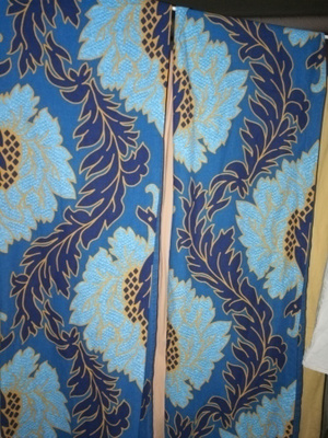 Verhot 2 kpl design kuosi 2 kpl sininen pioni kukka kuviot