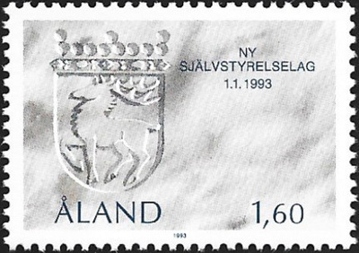 Åland 1993 Uusi Itsehallintolaki 1,60 mk ** LaPe 065