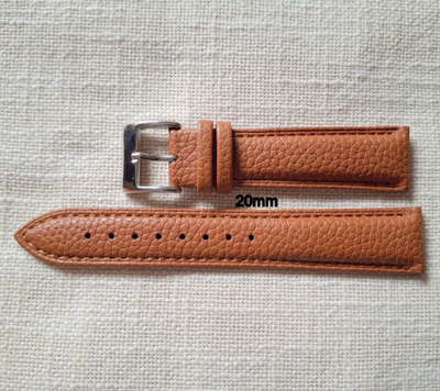 20mm nahkaranneke - ruskea