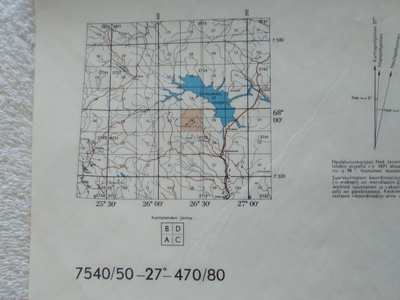KARTTA SODANKYLÄ POMOAAPA 1:20 000