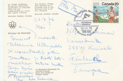 1976, ERIKOISLEIMA ,Montrealin Olympialaiset
