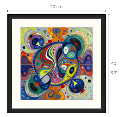 Uusi uniikki abstrakti art print taulu 40 cm x 40 cm