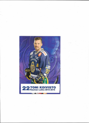 22 Toni Koivisto, Rauman Lukko, nimmarilla