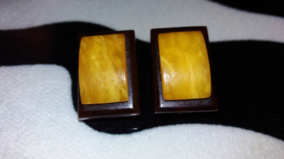 Vintage meripihka Amber korvakorut