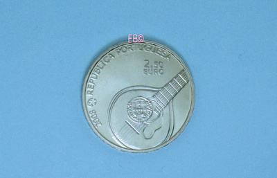 2008 Portugal 2,50 Euro juhlaraha 2½ € FADO