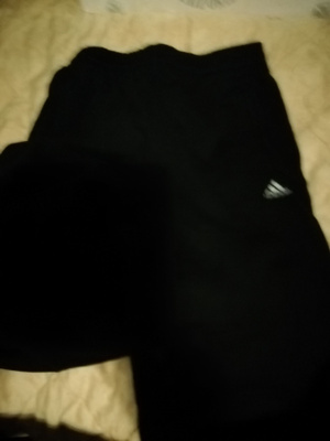 Adidas -mustat kollarit housut koko S nyörillä