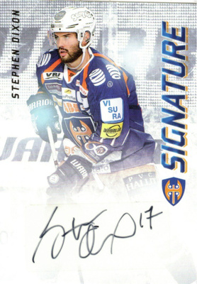 2015-16 Cardset STEPHEN DIXON Tappara Ässät Signature nimmar