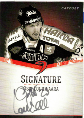 2012-13 Cardset OSSI LOUHIVAARA JYP Signature nimmarI