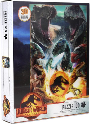 JURASSIC WORLD COMPO CARNIVOROUS 3D EFFECT PUZZE	(22 005)	3d