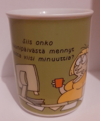 Vihreä muki Maisa ja Kaarina