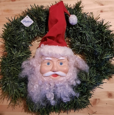 Iso valaistava joulupukki kranssi