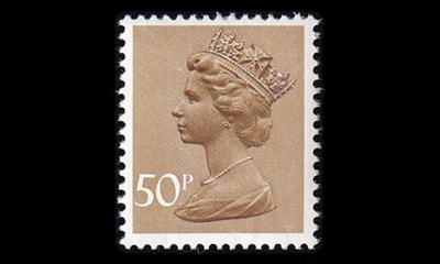 Iso-Britannia 731y ** Elizabeth 50 P fosf.raita (1977)