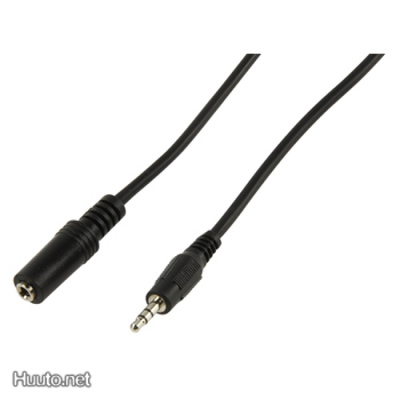 Valueline 3.5mm uros-naaras äänikaapeli jatkojohto, 5m UUSI