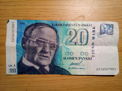 20 Markkaa Litt. A 1993