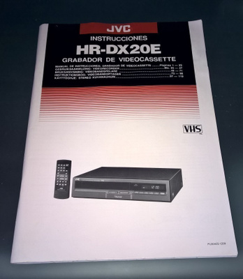 JVC HR-DX20E VCR VHS NAUHURIN KÄYTTÖOHJEET