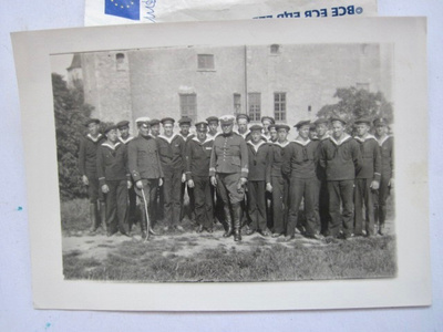VANHA Valokuva Matruusit Laivasto? Rannikkotykistö? 1920-l