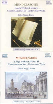 MENDELSSOHN • NAGY: Sanattomat laulut – 2 x Naxos CD 1989-91
