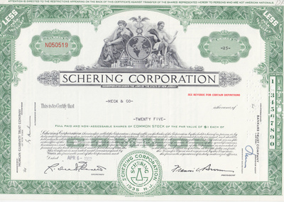 OKK 1962 Lääkeyhtiö Schering Corporation, New Jersey USA
