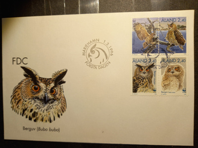ÅLAND EPK FDC 2/1996: Huuhkaja, WWF-vihko