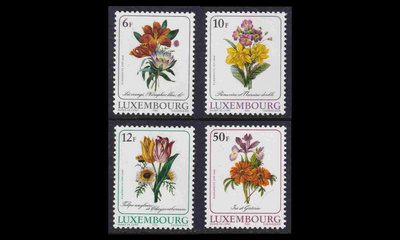 Luxemburg 1190-3 ** Kukkamaalauksia (1988)