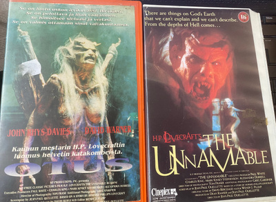 Unnameable ja Unnameable 2 (Otus) 2 x VHS Lovecraft