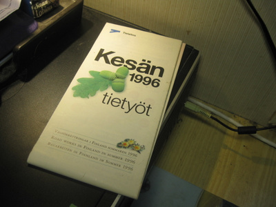 kartta Kesän 1996 tietyöt