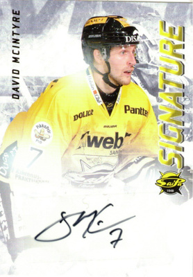 2015-16 Cardset DAVID MCINTYRE SaiPa Signature nimmari