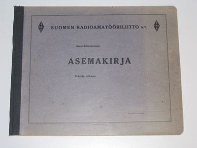 SRAL Amatööriaseman ASEMAKIRJA 1947-1950 OH2RU