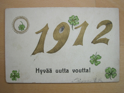 VANHA Postikortti Onnitelukortti 1912