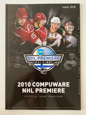 NHL Premiere Helsinki 2010 Game Program Koivu Ruutu Jokinen